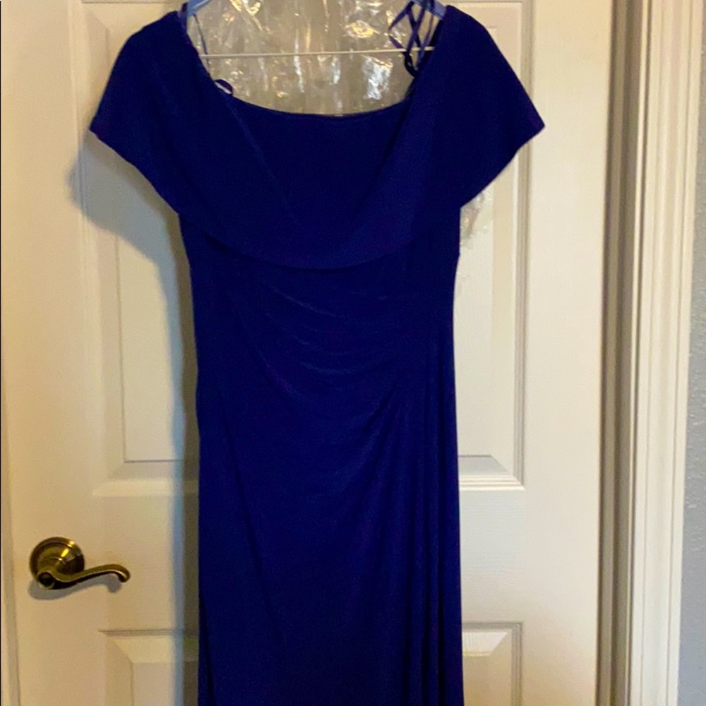 Xscape off the shoulder formal dress